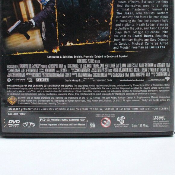 The Dark Knight Widescreen Edition DVD - Rated PG-13 - Picture 8 of 8